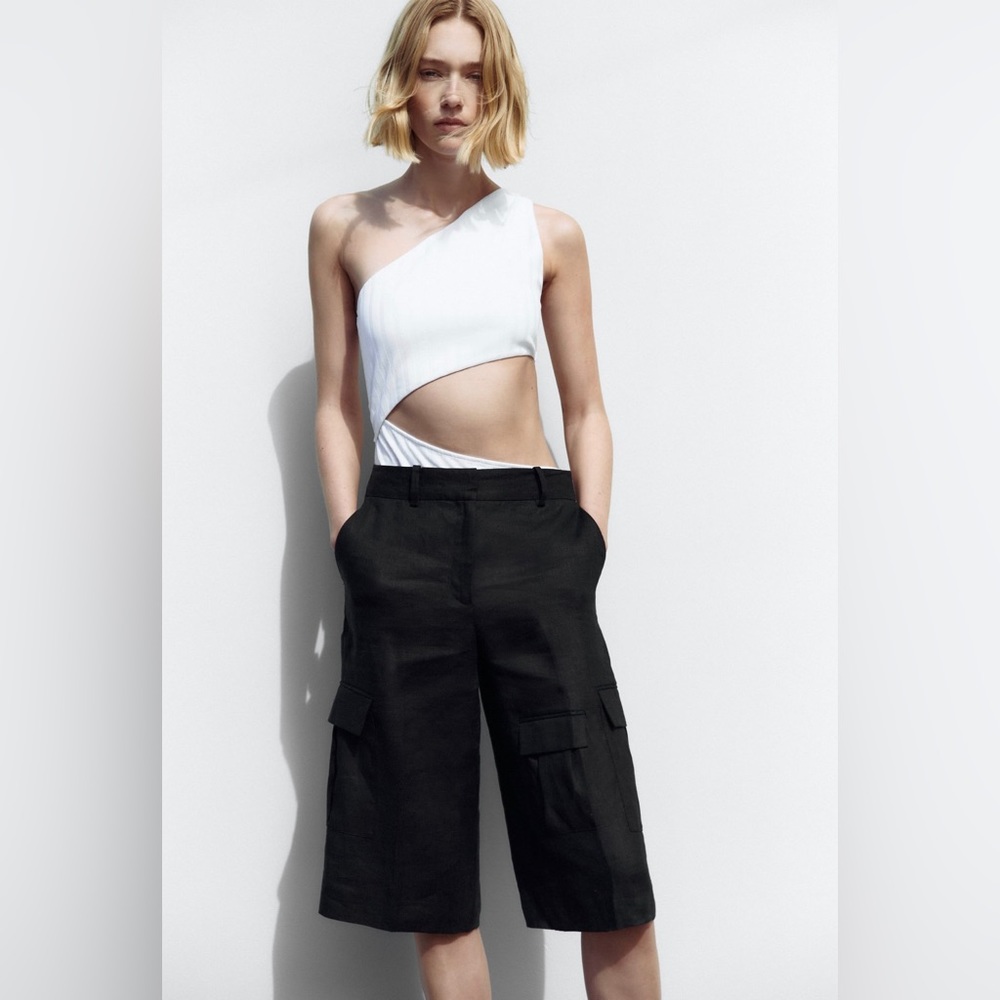 Zara - 🤍🤍🤍Asymmetric Bodysuit - Size Medium- NWT